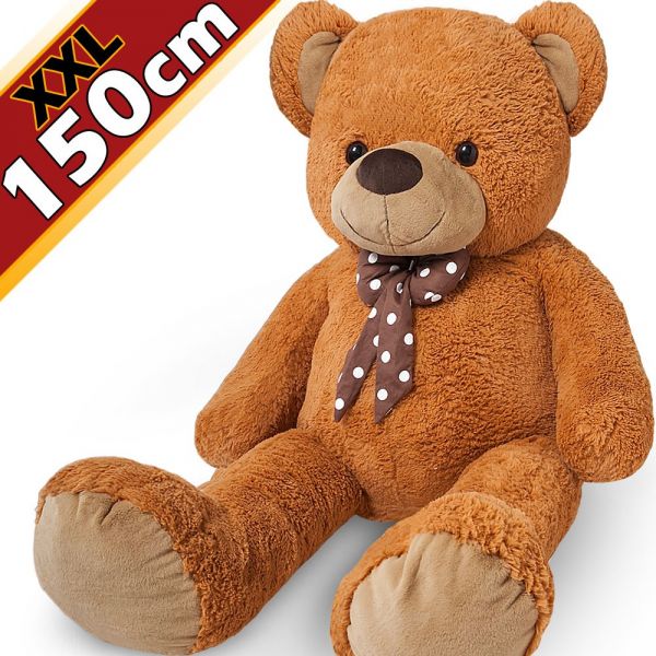 Reinig de vloer tobben makkelijk te gebruiken Teddybeer, 150 cm, knuffelbeer, teddy XXL , knuffel, beer, bruin