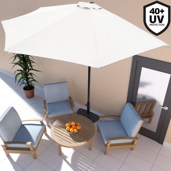 Oneffenheden Technologie Trouw Balkon parasol, Cremè, halve parasol, muur parasol,