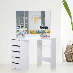Makika hoekkaptafel - kaptafel ELLE- met draaibare lades
