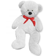 Teddybeer, knuffelbeer, Teddy XL, 100cm, knuffel, beer wit