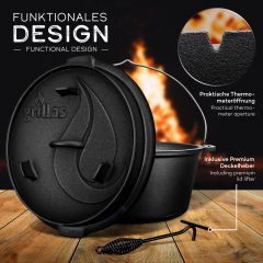 Grillas- Dutch Oven, 4.2L, BBQ pan, gietijzer G