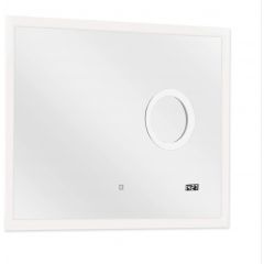 LED badkamer spiegel, dimbaar, met digitale klok, 80 x 60 cm, bluetooth speaker en make-up spiegel