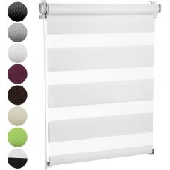 Miadomodo - Rolgordijn, instelbare privacy- en zonwering, wit, 120 x 230 cm