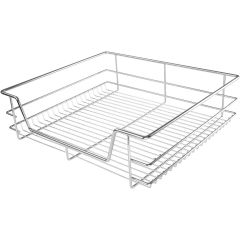 Jago- Telescopische lade 60 cm - verchroomd, voor keuken- of slaapkamerkast- keukenlade, schuiflade, mandlade, kastlade, lade-inzetstukken