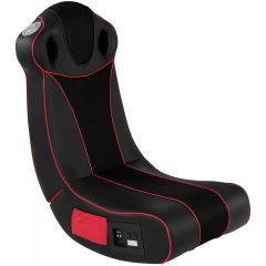 Vouwbare gamestoel, multimedia stoel, schommelstoel met speaker, surround en subwoofer, zwart