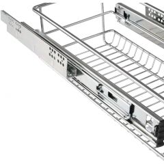Jago- Telescopische lade, set van 5, 30 cm, verchroomd, voor keuken- of slaapkamerkasten, keukenlade, schuiflade, mandlade, kastlade, lade-inzetstukken