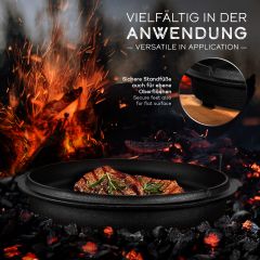 Grillas- Dutch Oven, 13.6L, BBQ pan, gietijzer, met pootjes, E