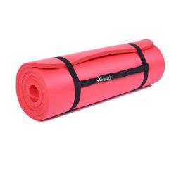Yoga mat rood, 190x100x1,5 cm, fitnessmat, pilates, aerobics