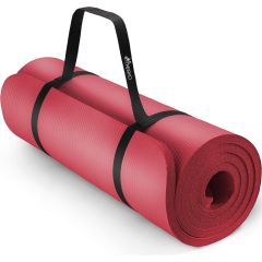 Yoga mat Rood 1,5 cm dik, fitnessmat, pilates, aerobics