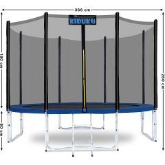 Complete trampoline set 305 cm inclusief veiligheidsnet en ladder