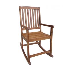Comfortabele houten schommelstoel, geolied acaciahout