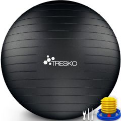 Yogabal zwart 85 cm, Trainingsbal, Pilates, gymbal