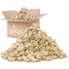 Grillas Aanmaakblokjes-6 kg - aanmaakkrullen- aanmaakwokkels- houtwol-voor openhaard en barbecue - 6 kg