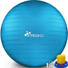 Yogabal Blauw 75 cm, Trainingsbal, Pilates, gymbal