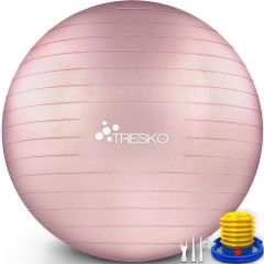 Fitnessbal, yogabal met pomp - diameter 75 cm - Rose-Gold