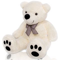 Teddybeer "Tommy" Wit, 148 cm, knuffelbeer, pluche beer, valentijnsdag, cadeau, kado