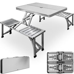 Picknicktafel, Campingtafel,,Aluminium blad en zitting