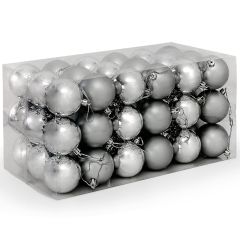 Kerstballen - Kerstboom decoratie - Kerstboomversiering - zilver 54 St.