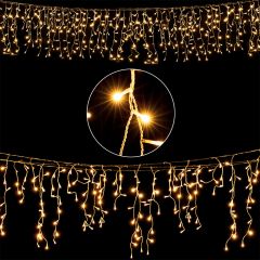 Monzana- regenketting verlichting, LED, kerstverlichting, warmwit, 15 m incl. 5 m stroomkabel - 400 LED's 
