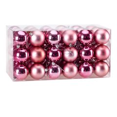 Kerstballen - Kerstboom decoratie - Kerstboomversiering - 54 stuks Roze