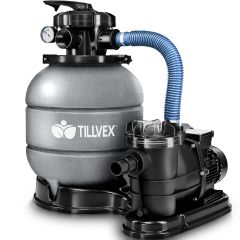 Tillvex zandfiltersysteem grijs -met pomp -filtersysteem- zandfilterfilter- boiler- zwembadfilterpomp -zwembadfilter