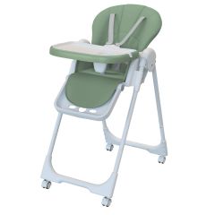 Baby Vivo Kinderstoel Tippy- mint- met wieltjes Babyvoedingszitje 