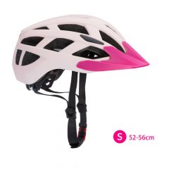 Fietshelm kind, berry-pink, maat S, kinderhelm, met veiligheidslampje, mountainbikehelm