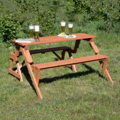 2 in 1 tuinbank en picknicktafel