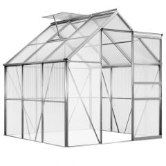 Aluminium Kas 3,7m² - 190x195cm - Dakraam Regengoot, Kweekkas Tuinkas