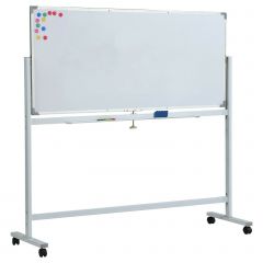 Jago- Whiteboard- magneetbord met alu frame- 120x60 cm, magnetisch, draaibaar