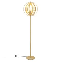 MutuTec vloerlamp van hout - armillairbol-sfeerverlichting-160 cm-bolvormige lamp-leeslamp
