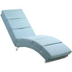 Ligstoel, chaise longue, divan, jeans, lichtblauw
