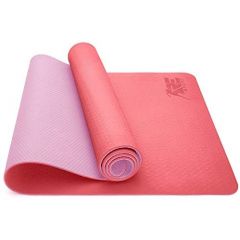 Yogamat roze, fitnessmat,, gymnastiekmat pilatesmat, sportmat, 183 x 61 x 0,6 cm