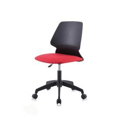 Design bureaustoel, draaistoel, zwart met rood