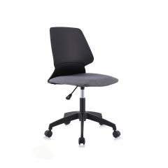 Design bureaustoel, draaistoel, zwart met grijs