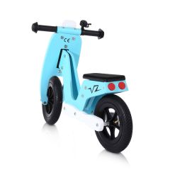 Houten loopfiets in blauw 10 inch Scooter