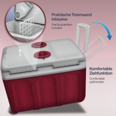 Tillvex - Koelbox, coolbox, 40 liter, rood, minikoelkast