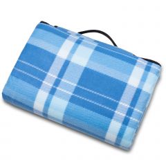 Picknickdeken, wit-blauw, picknickkleed, 200 x 200 m, waterdicht, campingdeken, outdoor plaid, stranddeken