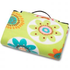 Picknickdeken, groen, bloemmotief, picknickkleed, 200 x 200 m, waterdicht, campingdeken, outdoor plaid, stranddeken
