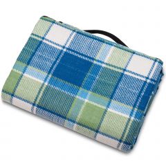 Picknickdeken, ruitmotief, blauw-groen-wit, picknickkleed, 195 x 150 m, waterdicht, campingdeken, outdoor plaid, stranddeken