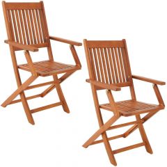 Tuinstoel Sydney, set van 2, acaciahout, klapstoelen, tuinstoelen