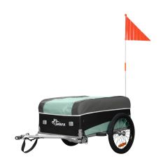 SAMAX Fietskar voor transport 40 kg / 120 liter in turquoise/ grijs - Sporteditie