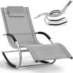 Tillvex- schommelstoel grijs -tuin ligstoel- relax ligstoel- ligstoel schommel- ligstoel camping