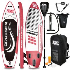  RE: SPORT-SUP Board 320 cm Rood-supboard- opblaasbaar- stand up paddle set- surfboard --paddling premium