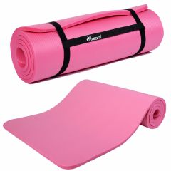 Yoga mat roze 1,5 cm dik, fitnessmat, pilates, aerobics