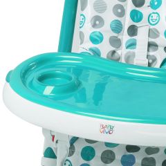 Baby Vivo -kinderstoel - kinder eetstoel- Tippy - turquoise